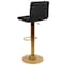 Flash Furniture Black Vinyl Adjustable Barstool with Gold Base, PK2 2-CH-92023-1-BK-G-GG - alternate 4